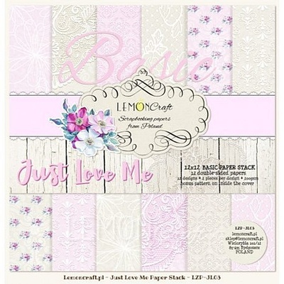 Набор скрапбумаги LemonCraft - Just Love Me Basic, фоновые дизайны, 30х30 см,  с бонусом
