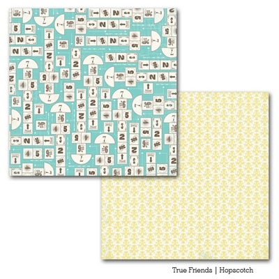 Аркуш двосторонній Carta Bella Friends - Hopscotch Paper, 30x30 см