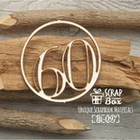 Чипборд ScrapBox - Цифра 60