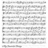 Гумовий штамп My Favorite Things - BG Sheet Music Background