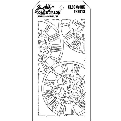 Маска Ranger - Tim Holtz - Layering Stencil - Clockwork, 13х20 см