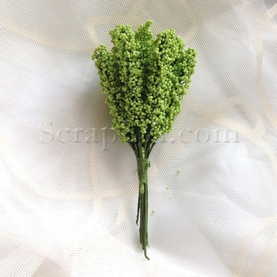 Веточки декоративные, цвет зеленый, 1 пучок из 10 штук