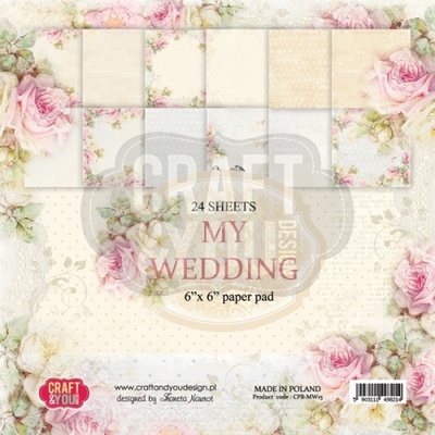 Набор скрапбумаги от Craft and You Design - My Wedding, 15х15 см, CPB-MW15, 36 листов