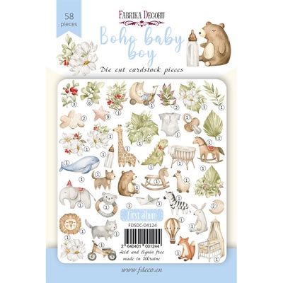 Набір висічок Boho Baby Boy, 58 шт., ТМ Фабрика Декору