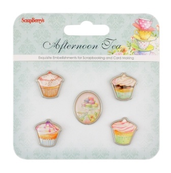 Набір декоративних елементів від ScrapBerryʼs - Полуденний Чай