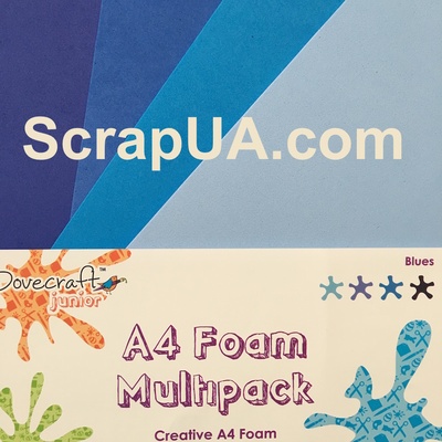 Використана гума декоративна від Dovecraft - Blue Multiple Pack, A4, 4