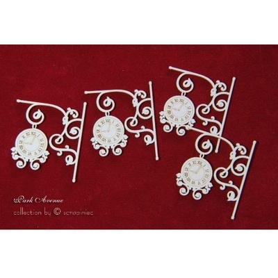 Чипборд Scrapiniec - Часы маленькие Park Avenue 04, 4 штуки