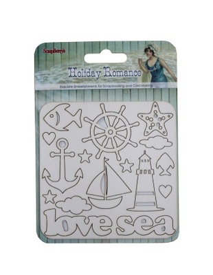 Набір вирубок з чіпборду №2 від ScrapBerryʼs - Курортний Роман, 10x10cм