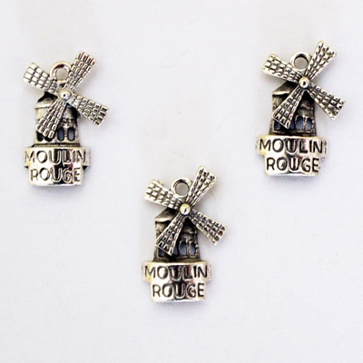 Металлическое украшение "Мулен Руж", 21х14 мм, 1 шт.