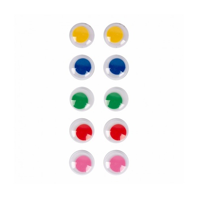 Оченята SANTI самоклейні кольорові 15мм 50 шт.