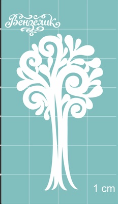 Чипборд от Вензелик - Дерево 04, размер: 29x53 мм