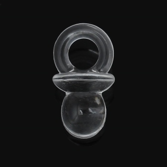 Акрилова підвіска "Соска", прозора, 21x12мм, 1 шт.