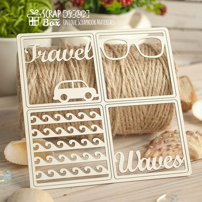 Чипборд ScrapBox - Карточка Project Life набір з 4-x шт. PL-042