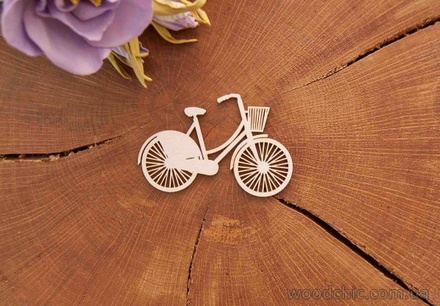 Чипборд від WOODchic - "Велосипед Прованс", 7x4.5см
