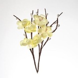 Квіти вишні на гілці, тканини, кремово-жовті, 2 шт.