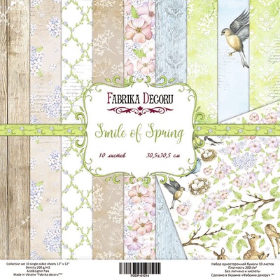Набор скрапбумаги Фабрика Декора - Smile of Spring, 30х30, 10 листов