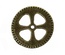 Металлическая шестеренка, цвет античная бронза, диаметр 15 мм, 1 шт.