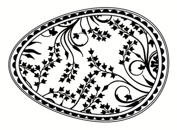 Акриловый штамп SW003a Пасхальное яйцо, размер 4,3 * 6 см