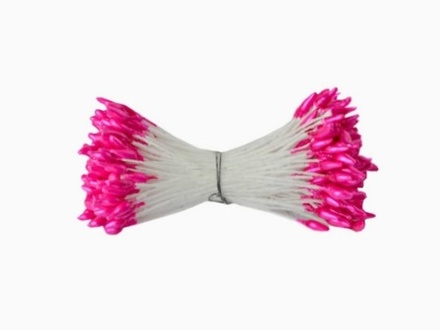 Тичинки двосторонні, яскраво-рожеві, 55*1м, 144 шт.