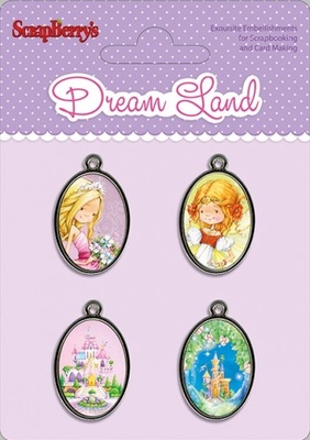 Набор металлических украшений с эпоксидными стикерами от Scrapberry's - Подружки