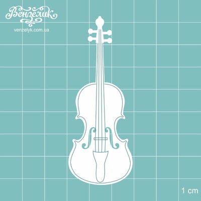 Чипборд від Вензелик - Скрипка 04, розмір: 28x75 мм
