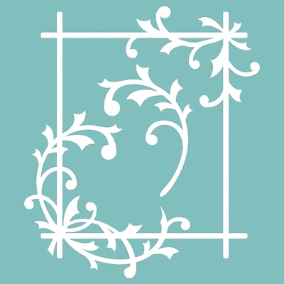 Чипборд від Вензелик - Набір рамочка + вензель 10, розмір: 79*91 мм