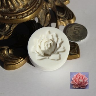 Силіконова форма (молд) - квітка, розмір: 34x30 мм, висота 15 мм