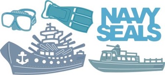 Ніж для вирубки Cherry Lynn Designs - Navy, 5шт.