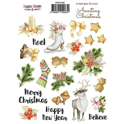 Набір наліпок #083, Awaiting Christmas, ТМ Фабрика Декору