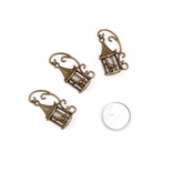 Набор металлических подвесок от ScrapBerry's - Клетка с птичкой, 35x20мм, 10 шт