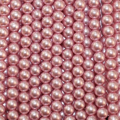 Бусины "жемчуг" на нити, 135 бусин, диаметр 6 мм