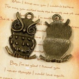 Металлическое украшение "Филин", 36х19 мм, 1 шт.