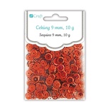 Пайетки круглые 9 мм, 10 г, цвет красный металлик, TM dpCraft (Dalprint)