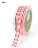 Стрічка від May Arts - Solid CheckeRed Ribbon, колір червоний, 0,9 см, 90 см.