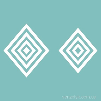 Чипборд від Вензелик - Набір ромбиків, від 5 до 40 мм, розмір: від 5 до 40 мм