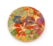 Дерев’яний ґудзик Multicolor Flower B10663, діаметр 23 мм, 1 шт.