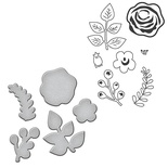 Ніж для вирубки + штампи від Spellbinders - Quite Contrary - Debi Adams - Floral Divine