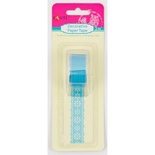 Лента самоклеющаяся бумажная Кружево голубая, 2 м, ТМ Santi