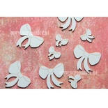 Чипборд Scrapiniec - Бантики, 16 штук