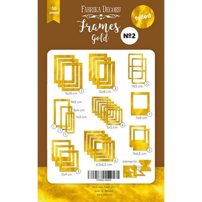 Набір рамок з фольгуванням №2 Gold, 50 шт., ТМ Фабрика Декору