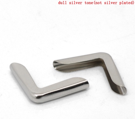 Уголки для альбомов, 21х15мм, цвет серебро, 4 шт.