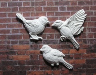 Гипсовый декор от Е.В.А - Птички, 3 шт