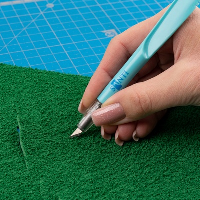 Ніж макетний SANTI поворотный для дизайнерських робіт, зі змінними лезами, 2 шт