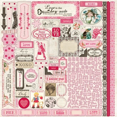 Наліпки Authentique - Lovely - Details Stickers, 30x30 см