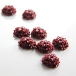 Кабашон "Квітка", колір бордо, розмір 14 мм, 1 шт.