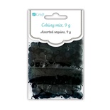 Паєтки міксів, 9 г, 3 виду, колір чорний, TM dpCraft (Dalprint)