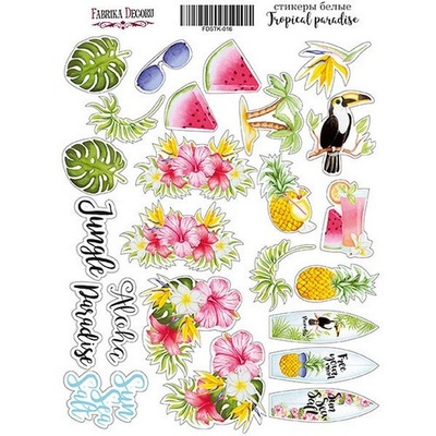 Набор наклеек Tropical paradise, ТМ Фабрика Декора