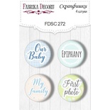 Набор скрапфишек ТМ Фабрика Декора из 4 шт № 272, Puffy Fluffy Boy