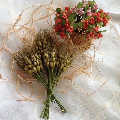 Колоски, цвет зеленый, 1 пучок из 10 штук