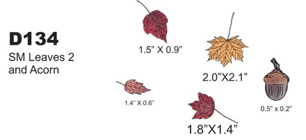 Набор лезвий Dimensional Small Leaves #2 от Cheery Lynn Designs, 5 шт.